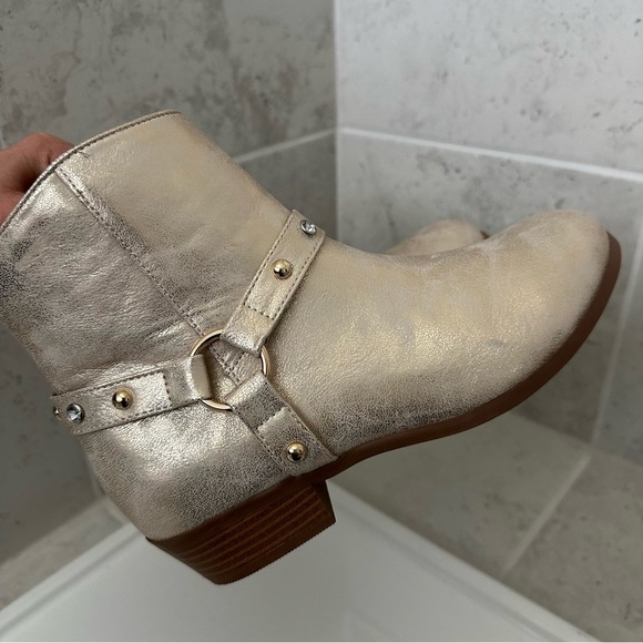 JESSICA SIMPSON Big Girls Gold Boots Size 5 - Picture 15 of 16